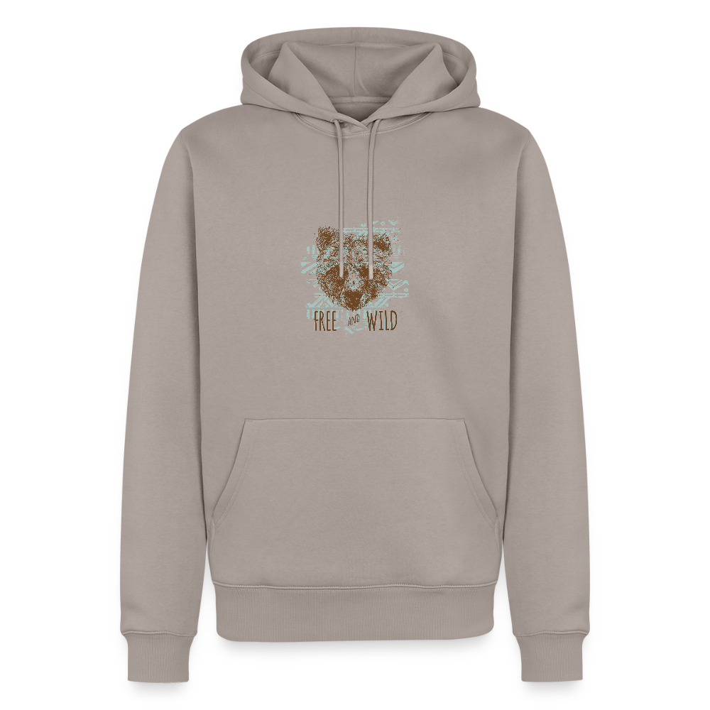 Mannen Premium hoodie - taupe