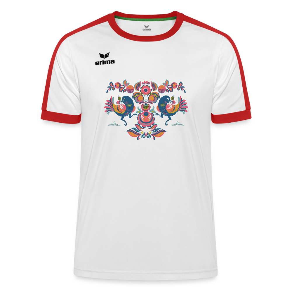 Erima Uniseks Retro Star shirt - wit/rood