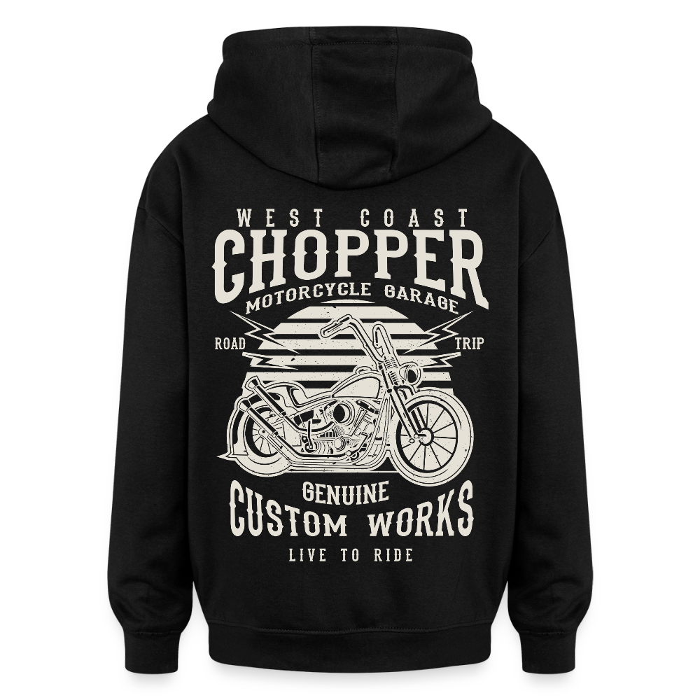 Oversized uniseks hoodie - zwart