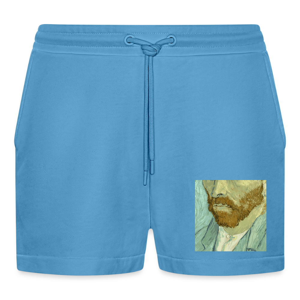Organic relaxed cropped shorts made in EU - Sol Blue