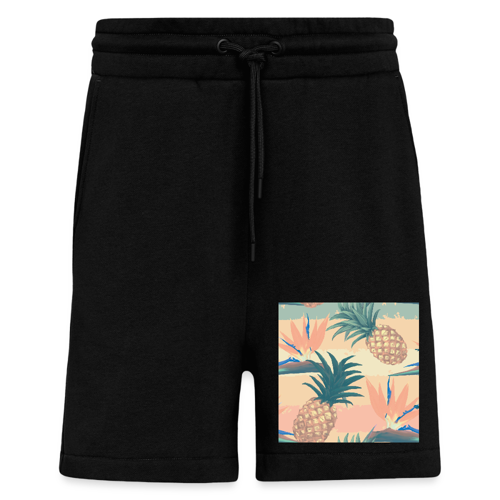 Organic relaxed shorts made in EU - SOLID BLACK