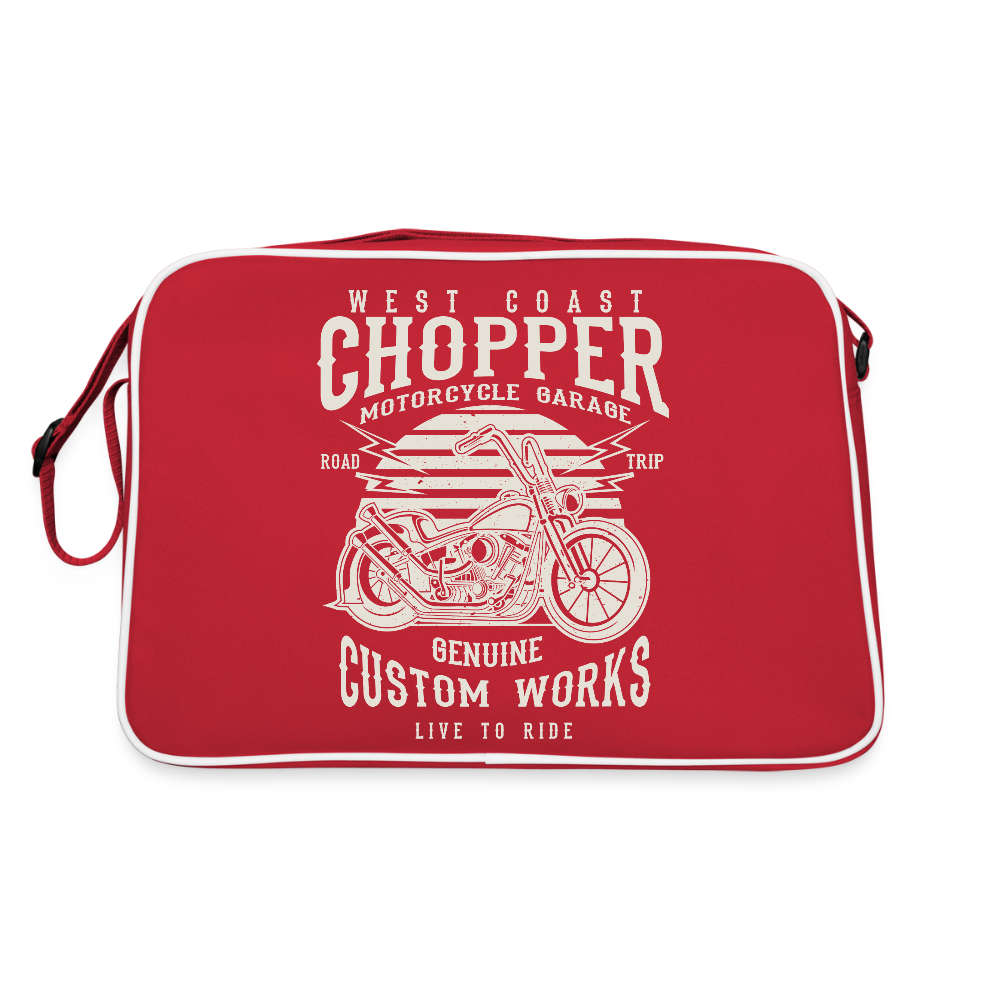 Retro-tas - rood/wit