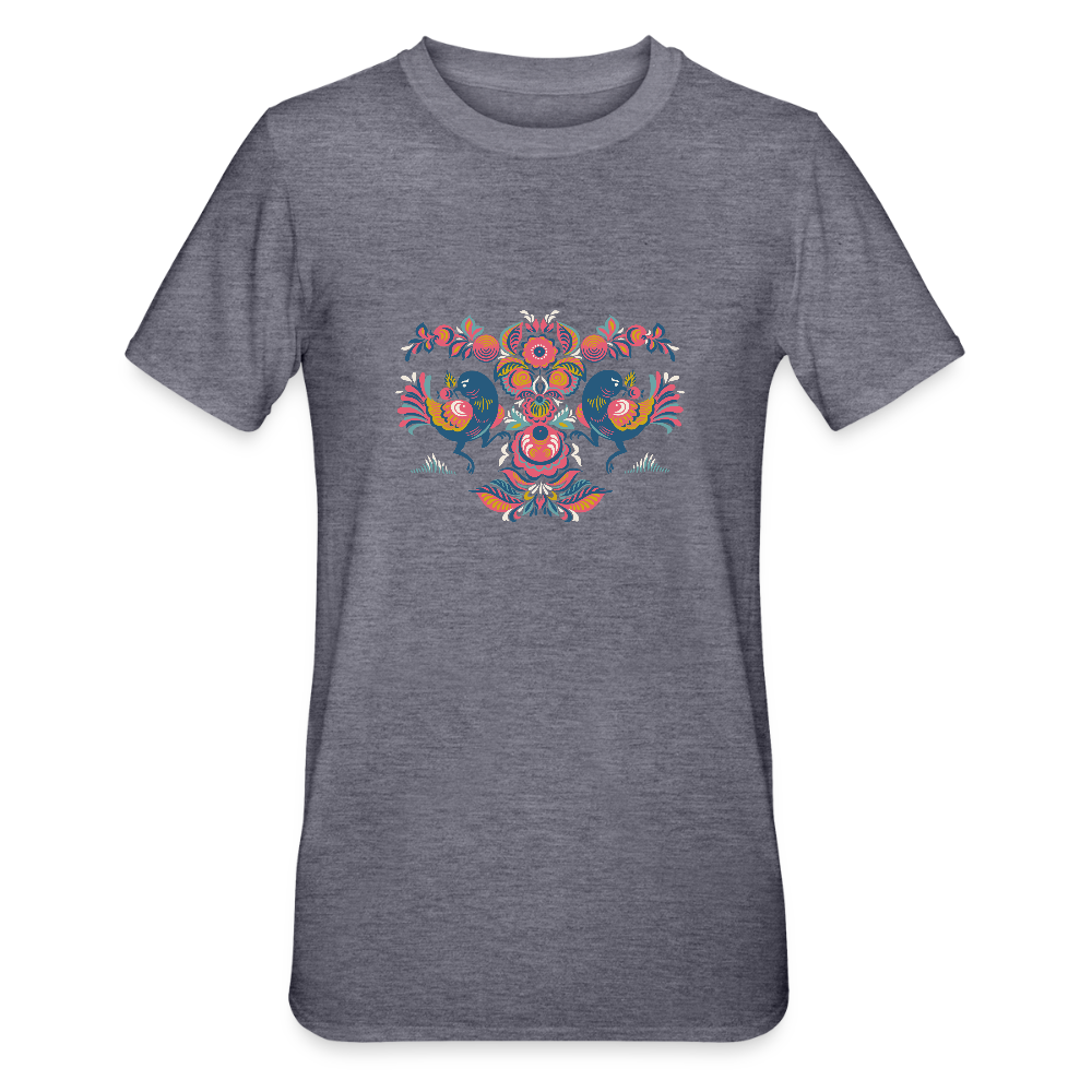 Unisex Polycotton T-shirt - navy gemêleerd