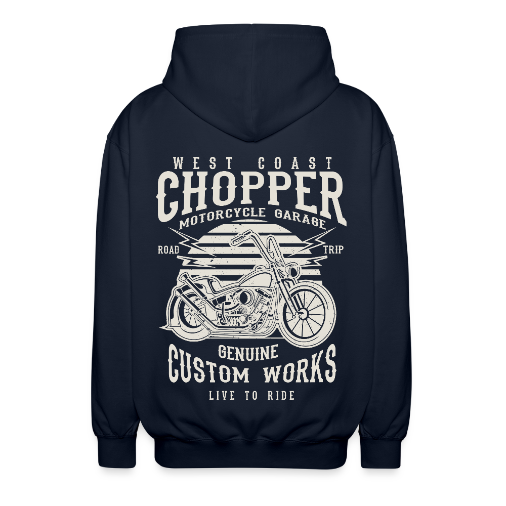Uniseks zip hoodie - navy