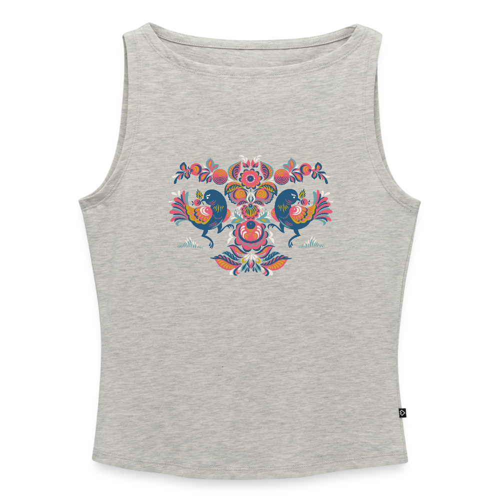 Vrouwen tanktop met U-hals - grijs gemêleerd