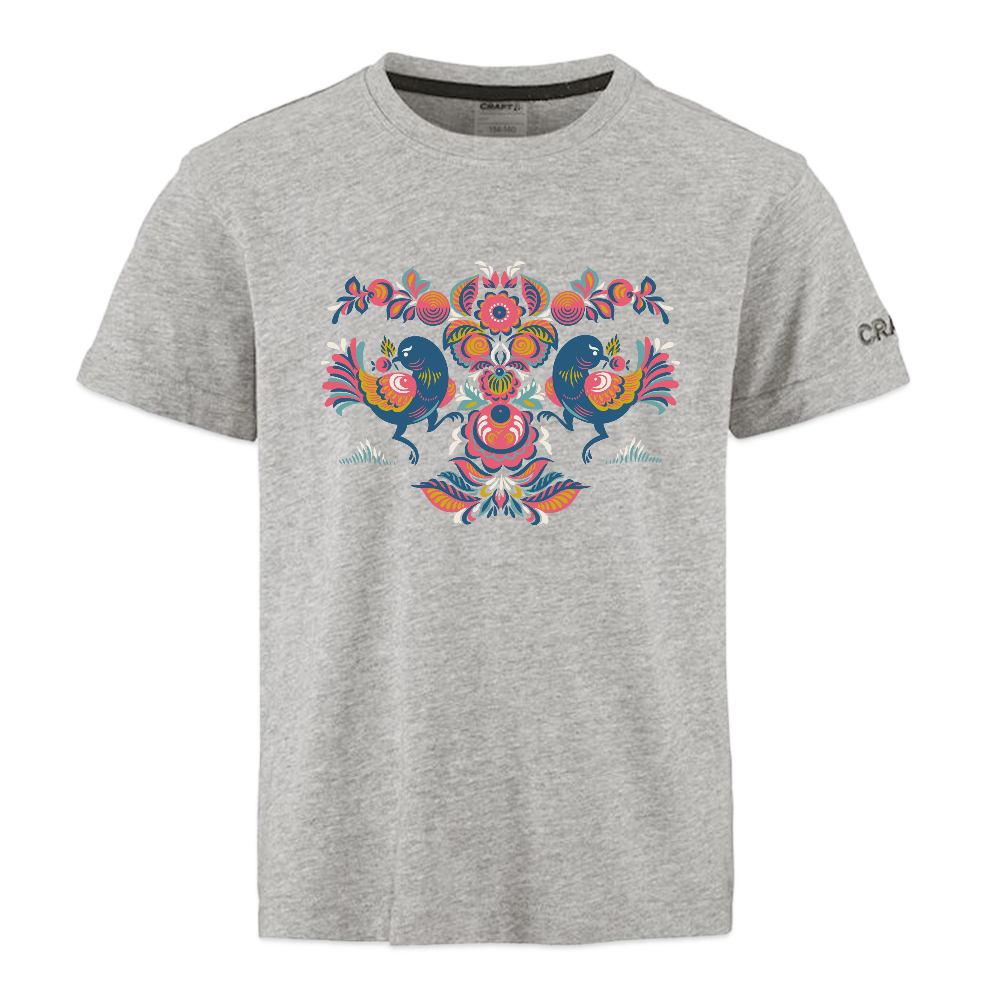 CRAFT Community 2.0 kinder-T-shirt - grijs gemêleerd