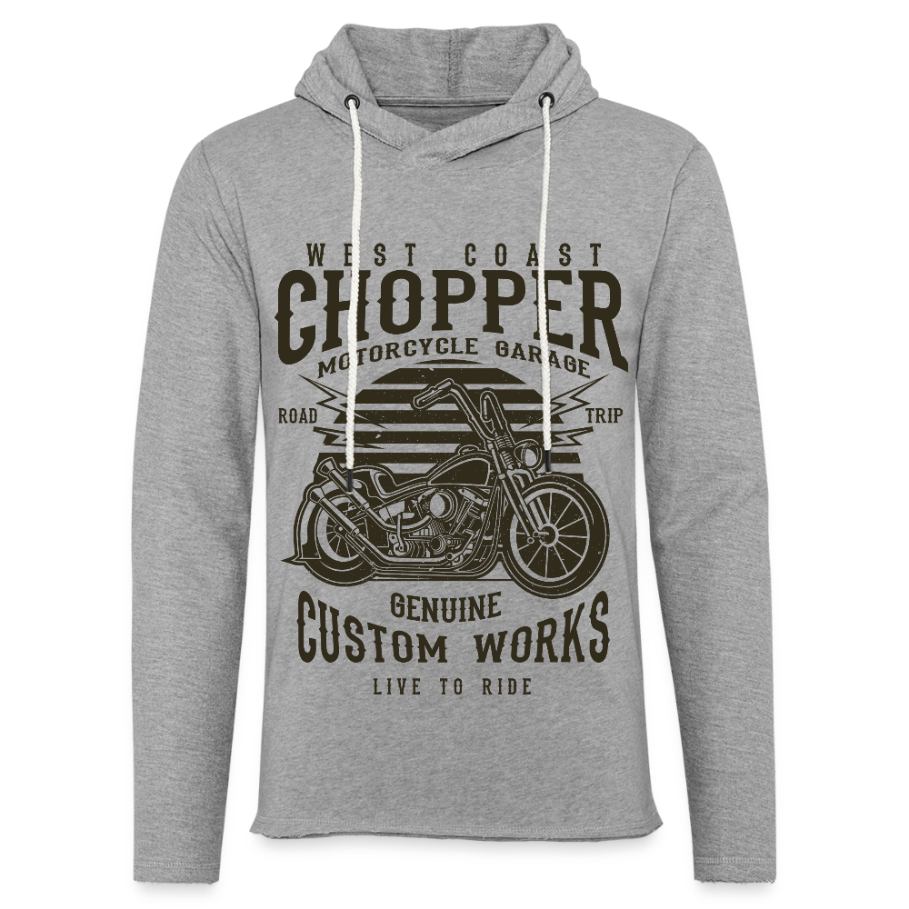 Lichte hoodie unisex - grijs gemêleerd