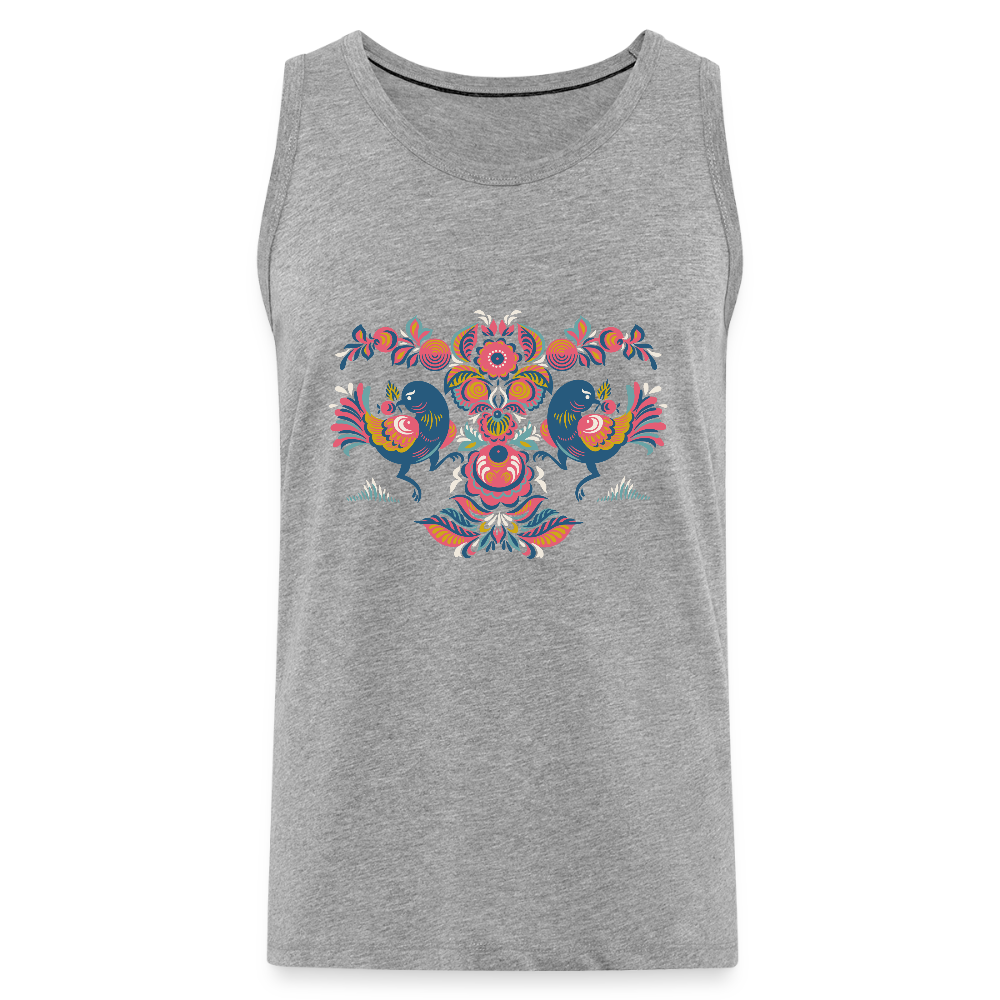 Mannen Premium tank top - grijs gemêleerd