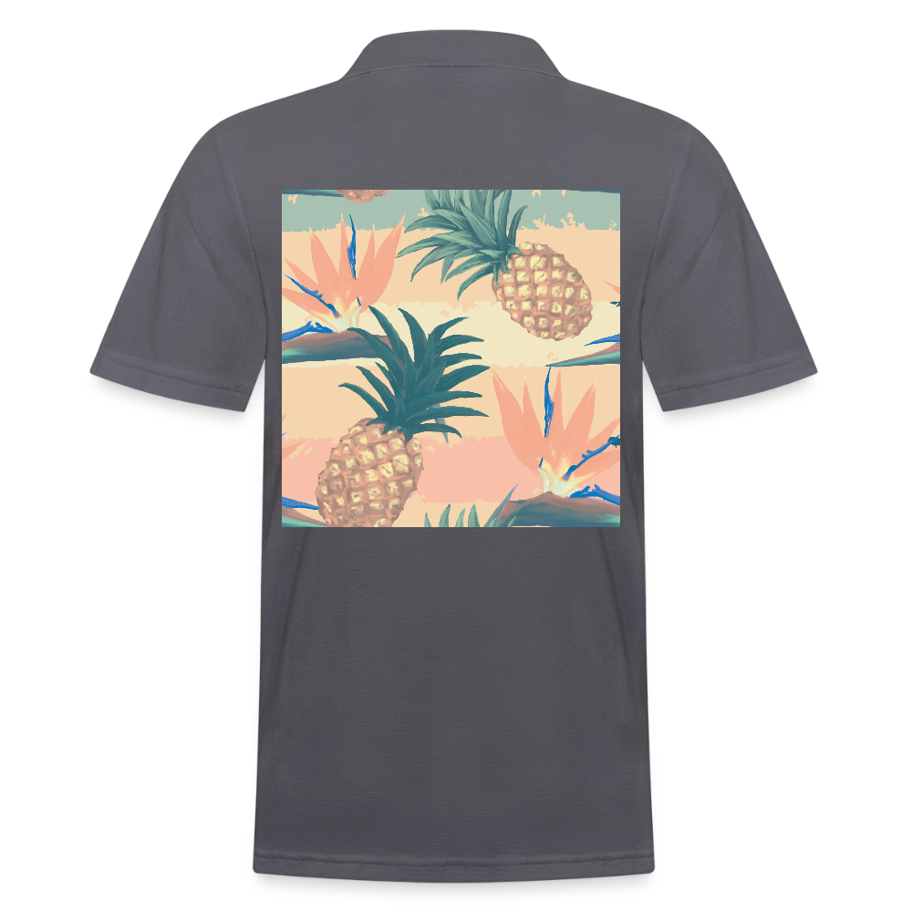 Mannen poloshirt - houtskool