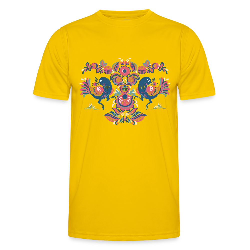 Functioneel T-shirt voor mannen - eigeel