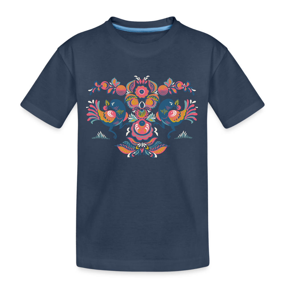 Teenager premium biologisch T-shirt - navy