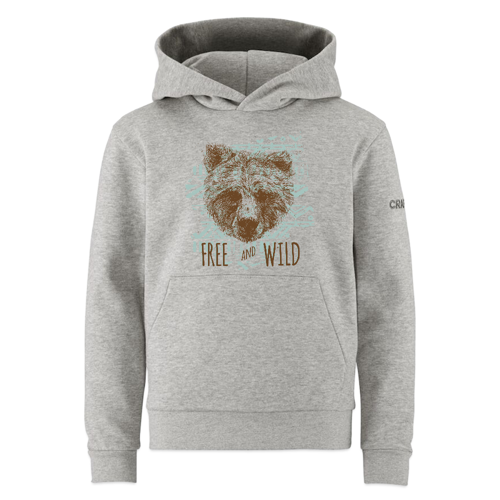 CRAFT Community 2.0 kinderhoodie - grijs gemêleerd