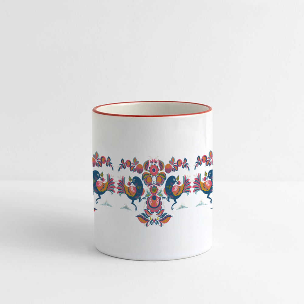 Panoramamok - wit/rood