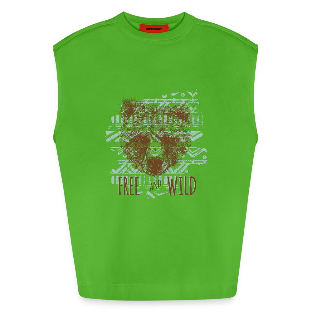 Heavyweight oversized organic tanktop made in EU Unisex - Apple Neon
