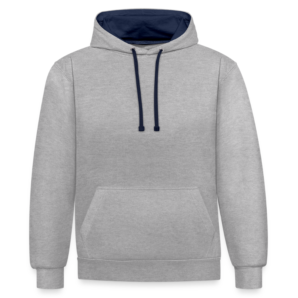 Contrast hoodie - grijs gemêleerd/navy