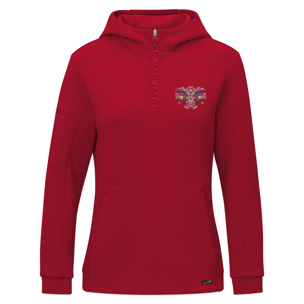 JAKO Vrouwen ziphoodie Pro Casual - donkerrood