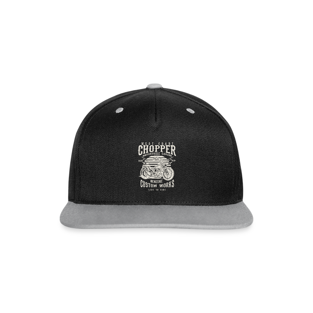Contrast snapback cap - zwart/grijs