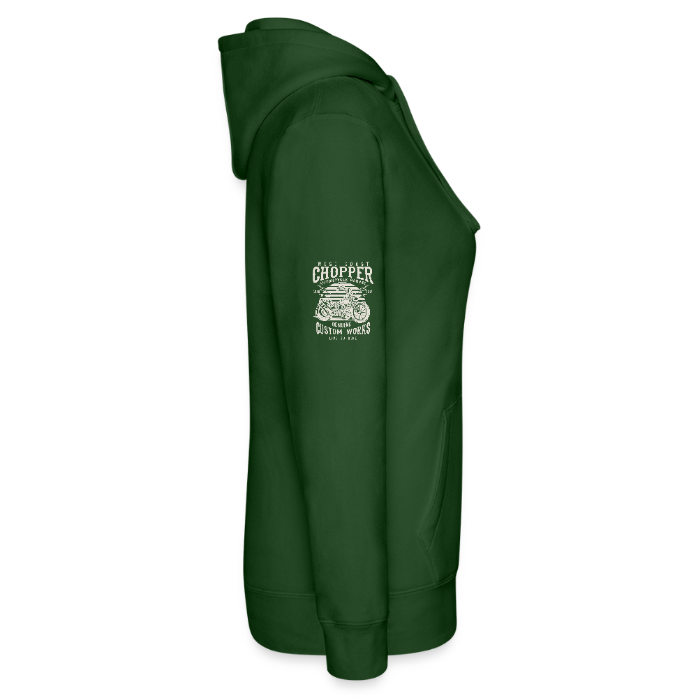 Vrouwenhoodie van Russell - bottlegreen