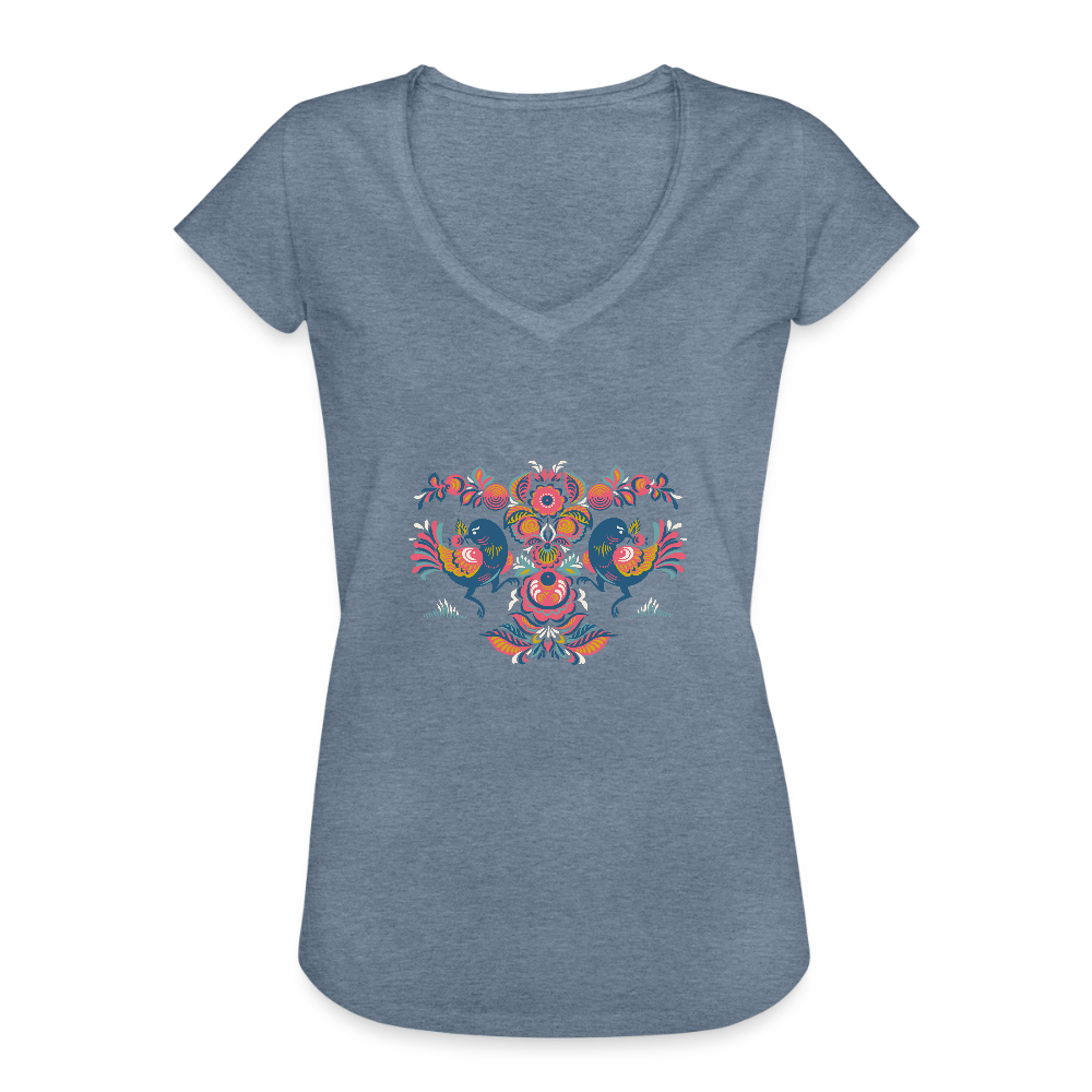 Vrouwen Vintage T-shirt - vintage denim