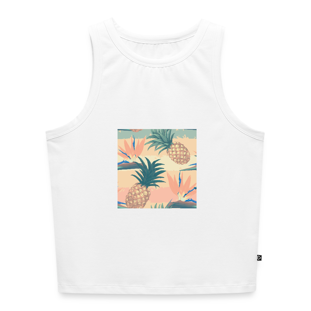 Vrouwen cropped tanktop - wit