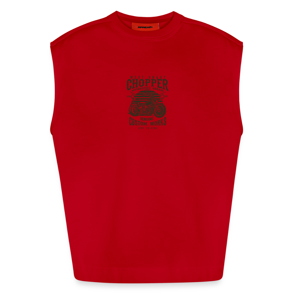 Heavyweight oversized organic tanktop made in EU Unisex - rood
