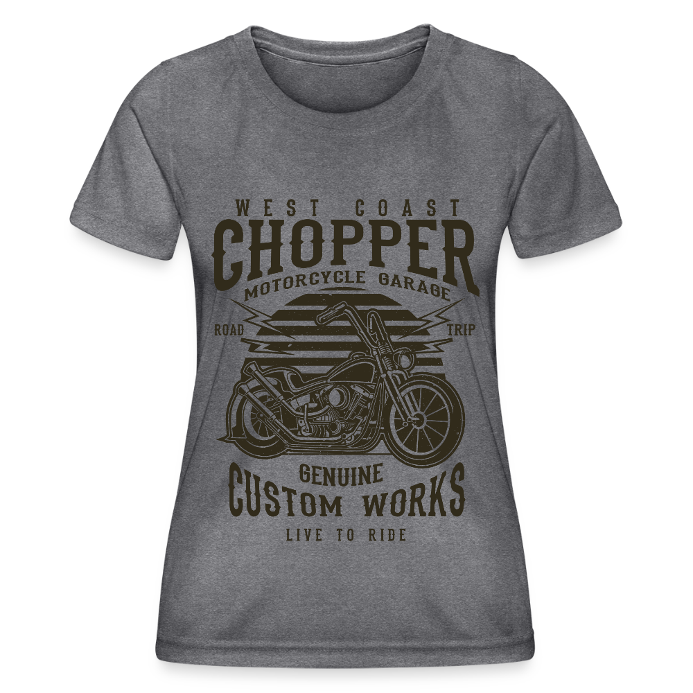 Functioneel T-shirt voor vrouwen - donkere melange