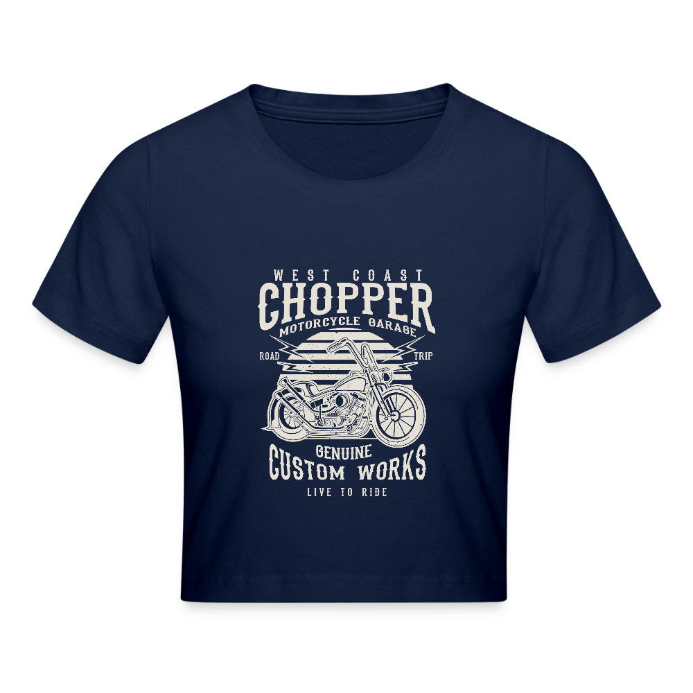 Cropped T-Shirt - navy