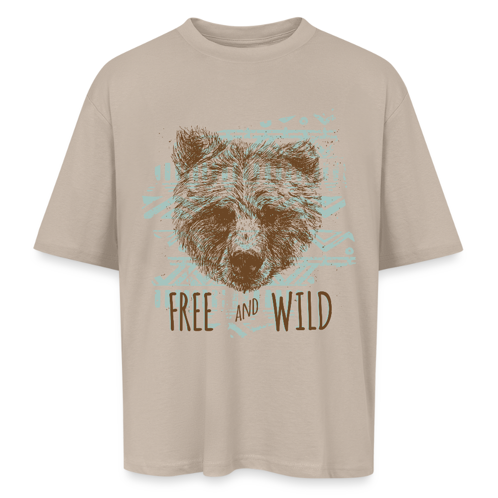 Oversized uniseks T-shirt - sahara