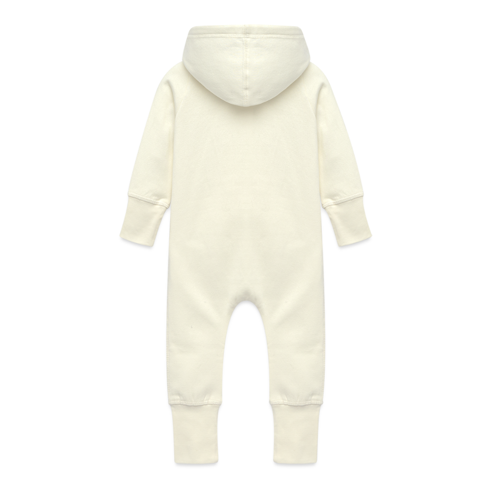 Baby bio sweat kruippakje met capuchon - vanille-milchshake