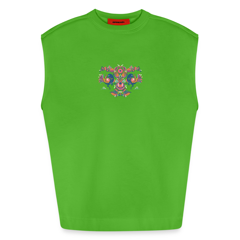 Heavyweight oversized organic tanktop made in EU Unisex - Apple Neon