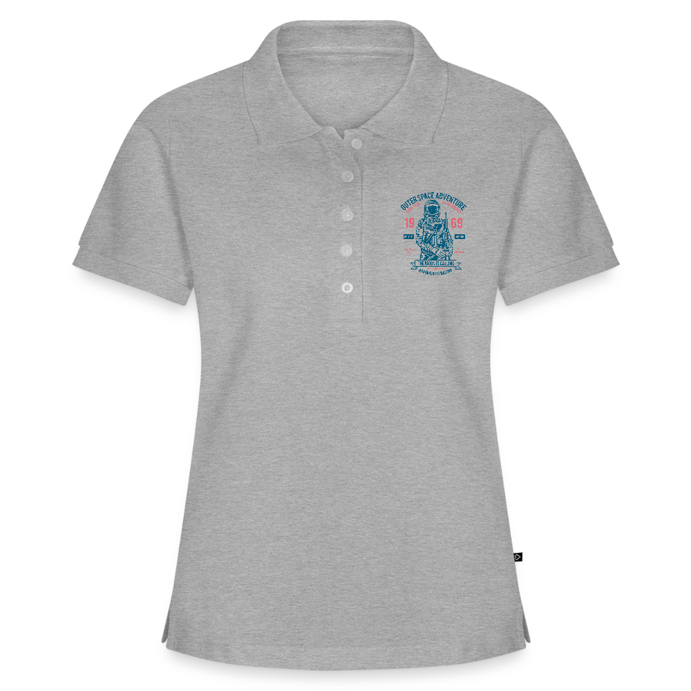 Vrouwen Premium Bio Poloshirt - grijs gemêleerd