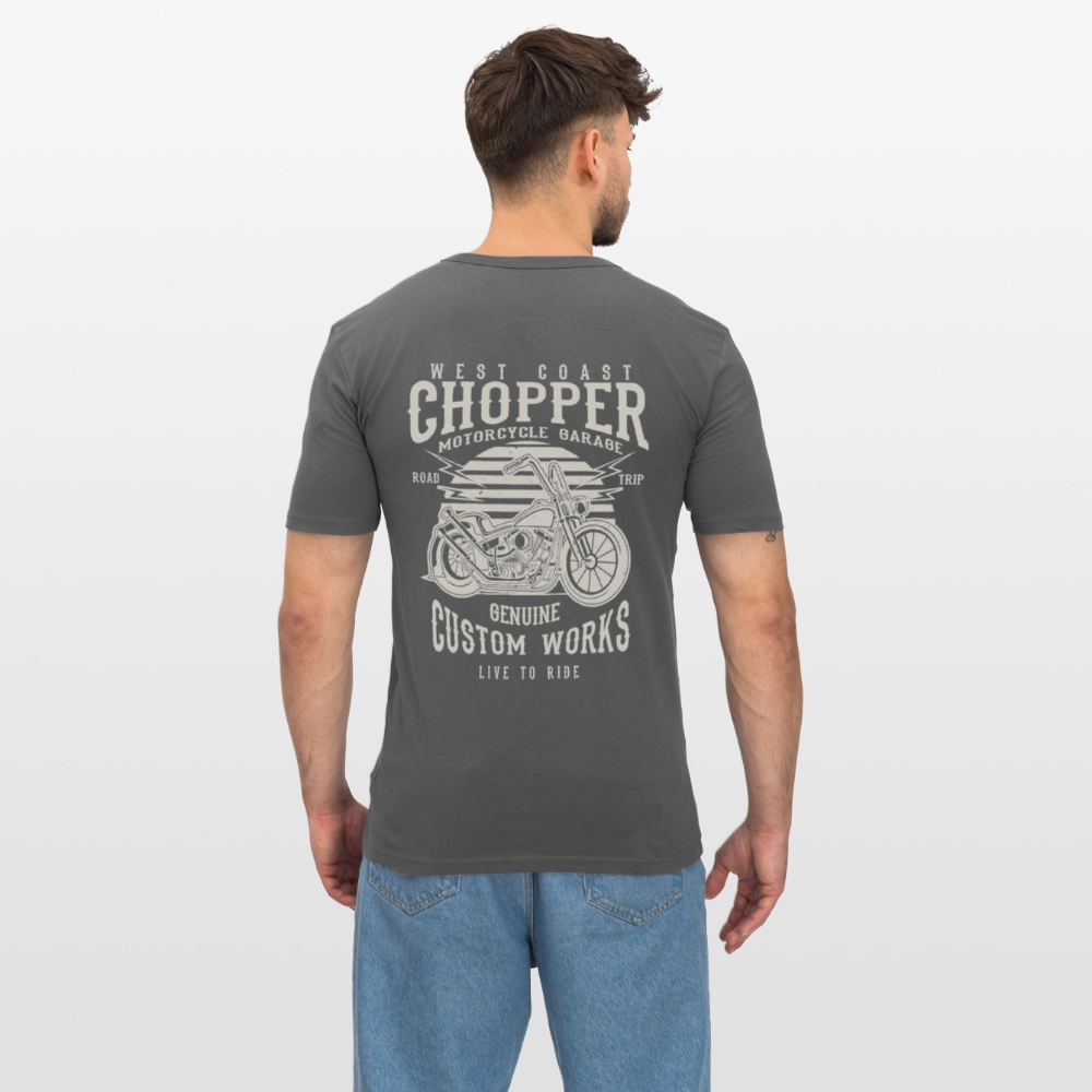 Mannen slim fit T-shirt - grafietgrijs