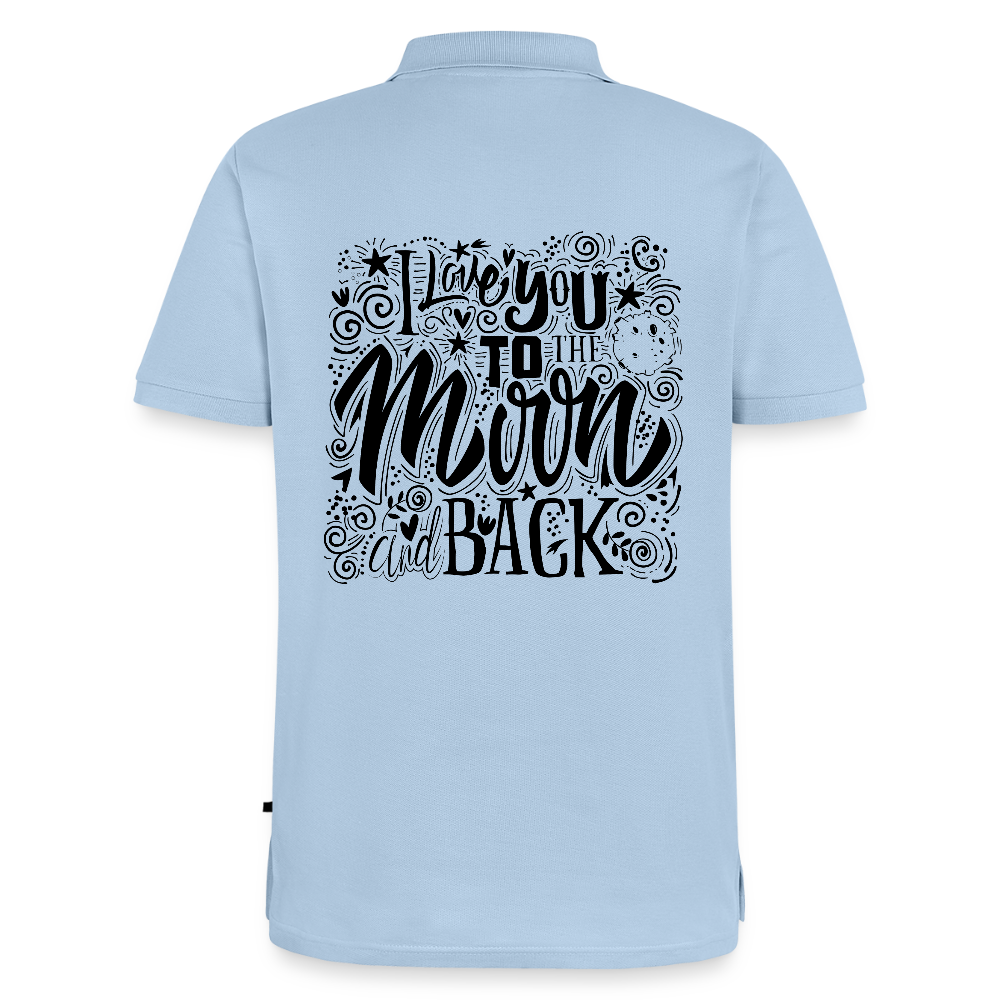 Mannen Premium Bio Poloshirt - lichtblauw