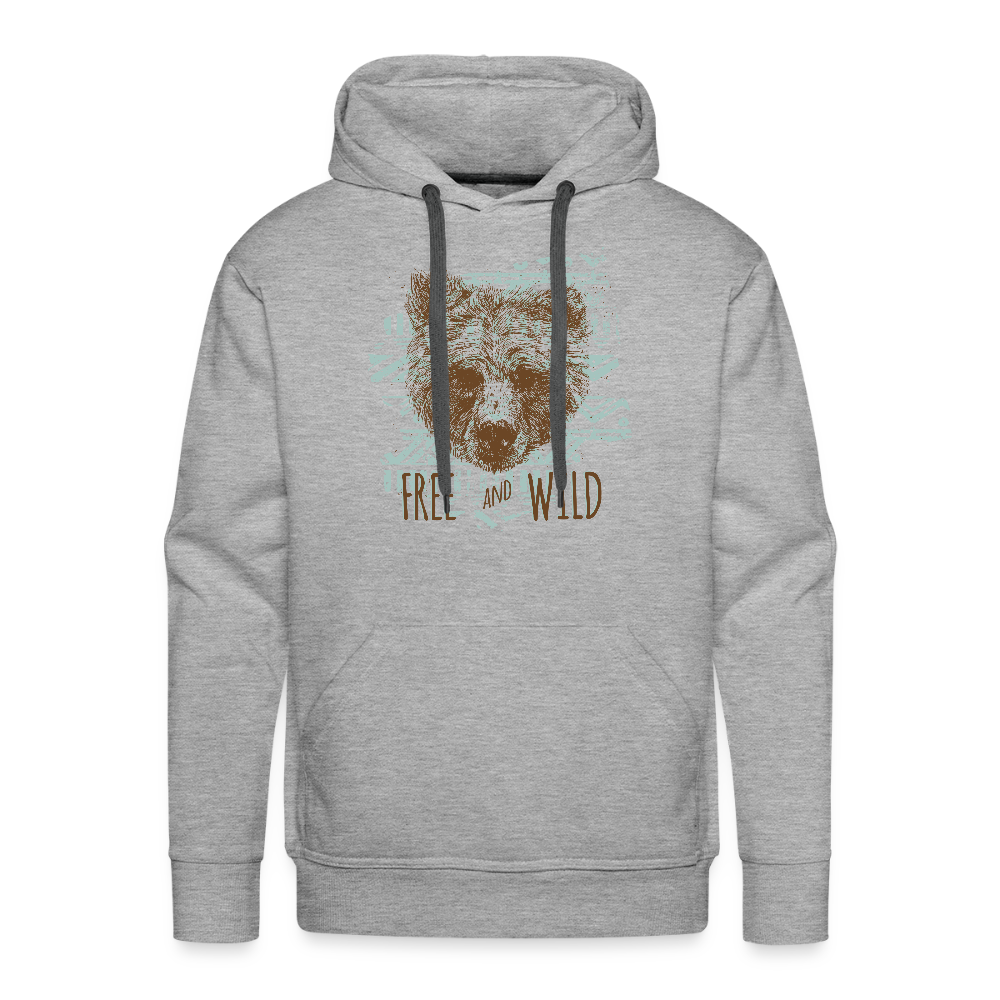 Mannen Premium hoodie - grijs gemêleerd