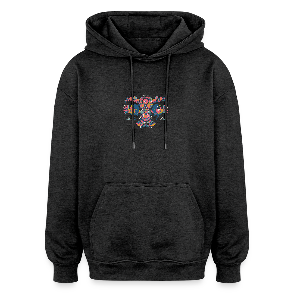 Oversized uniseks hoodie - houtskool