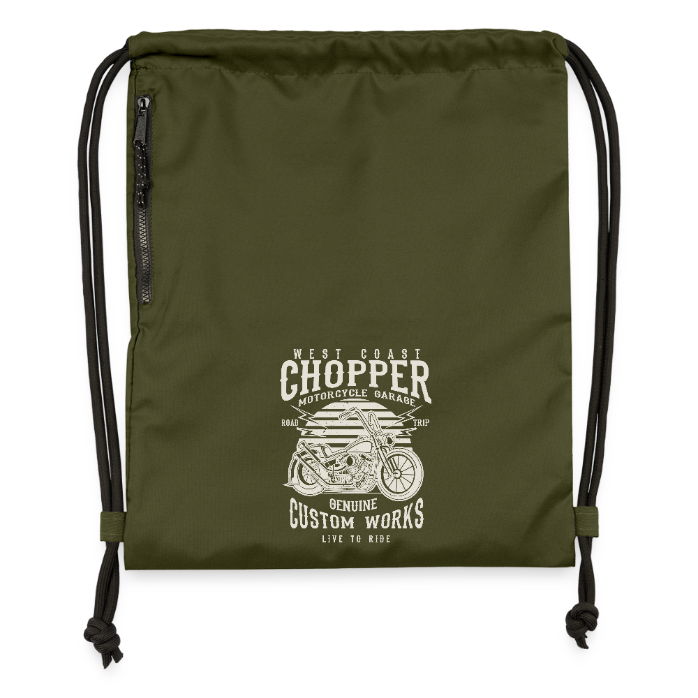 Gymtas van gerecycled materiaal - military green