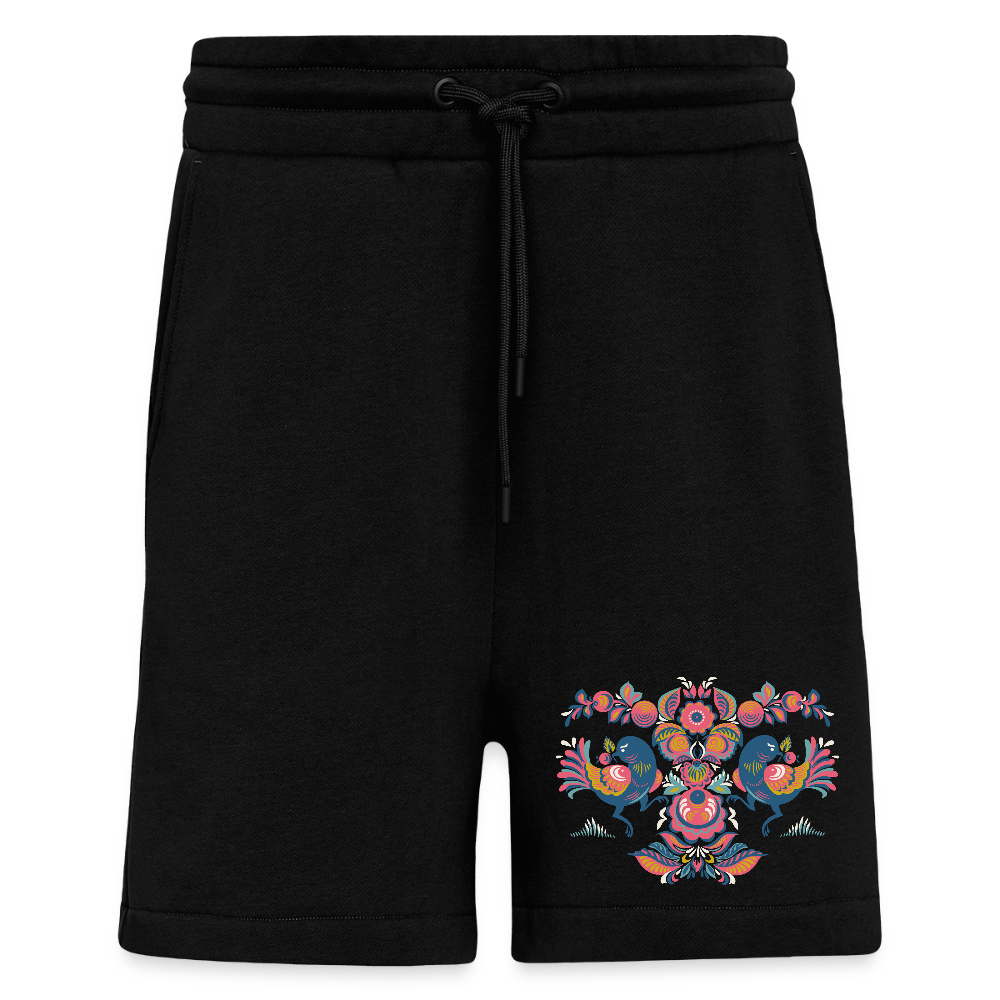 Organic relaxed shorts made in EU - SOLID BLACK