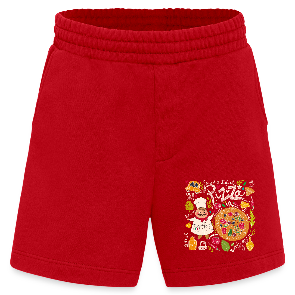 Heavyweight organic shorts made in EU - rood