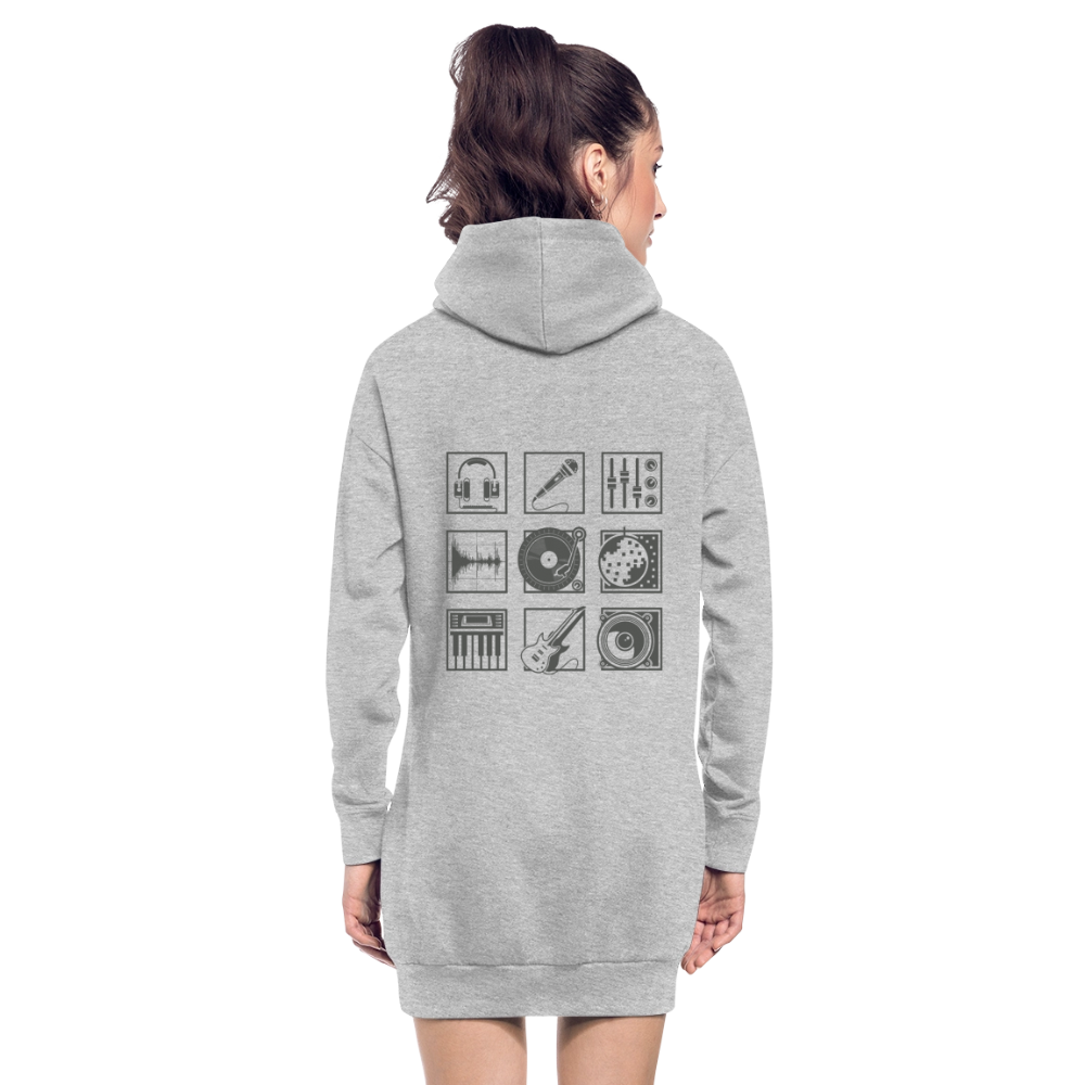 Hoodiejurk - grijs gemêleerd
