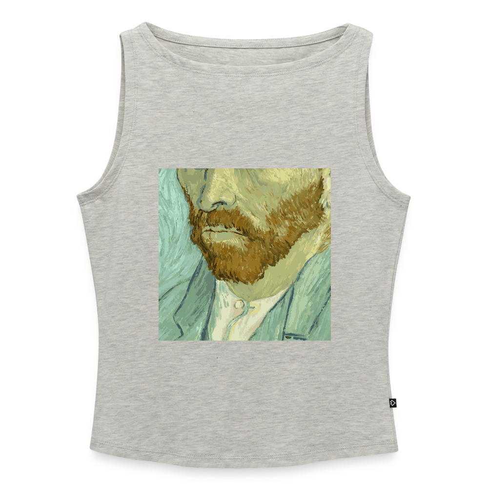 Vrouwen tanktop met U-hals - grijs gemêleerd