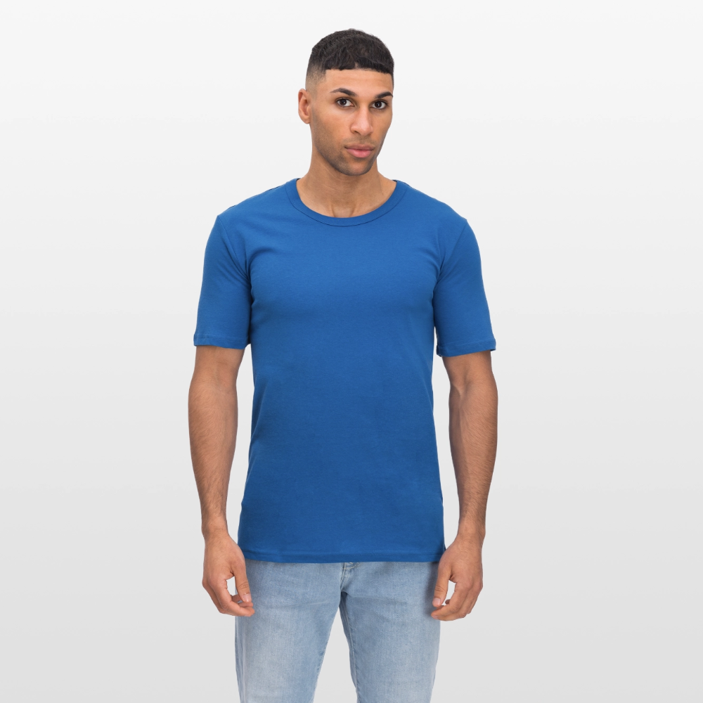 Mannen slim fit T-shirt - koningsblauw