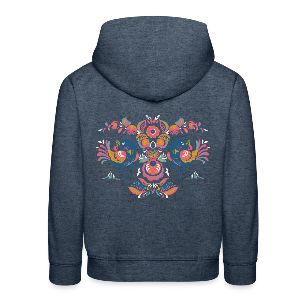 Kinderen trui Premium met capuchon - jeansblauw