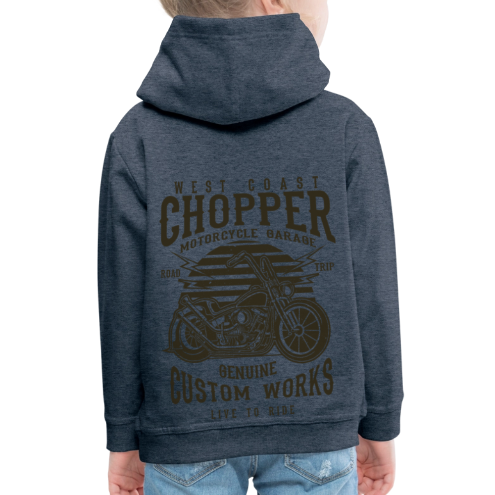 Kinderen trui Premium met capuchon - jeansblauw