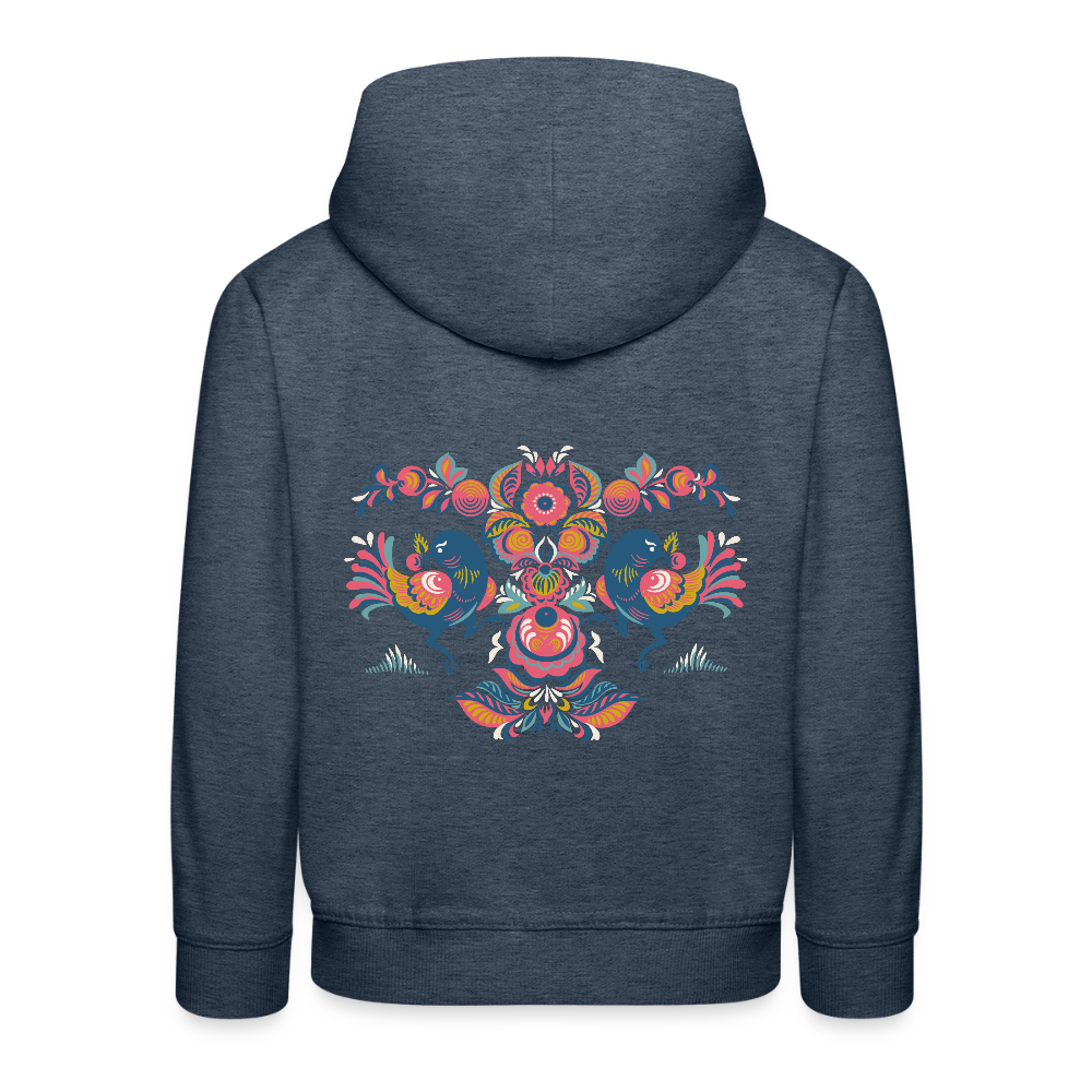 Kinderen trui Premium met capuchon - jeansblauw