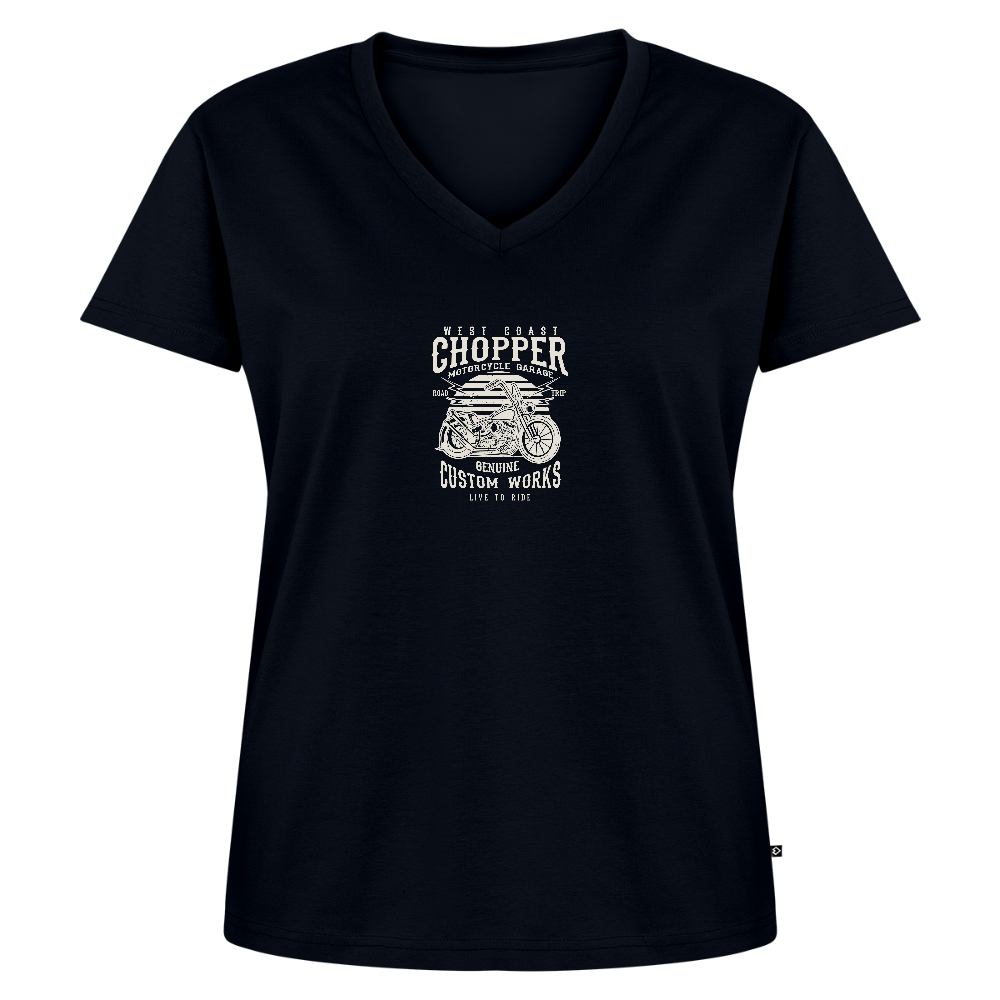 Vrouwen bio T-shirt met V-hals van Stanley & Stella - navy