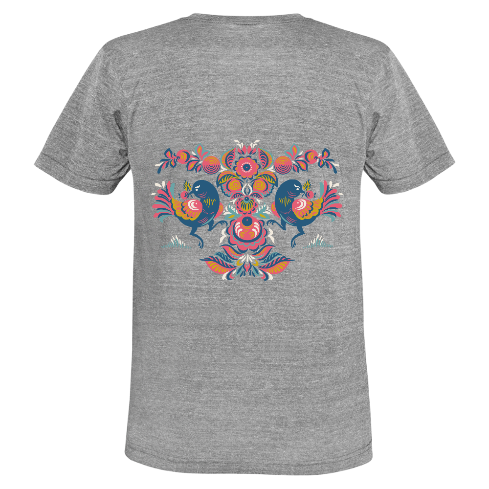 Unisex tri-blend T-shirt van Bella + Canvas - grijs gemêleerd