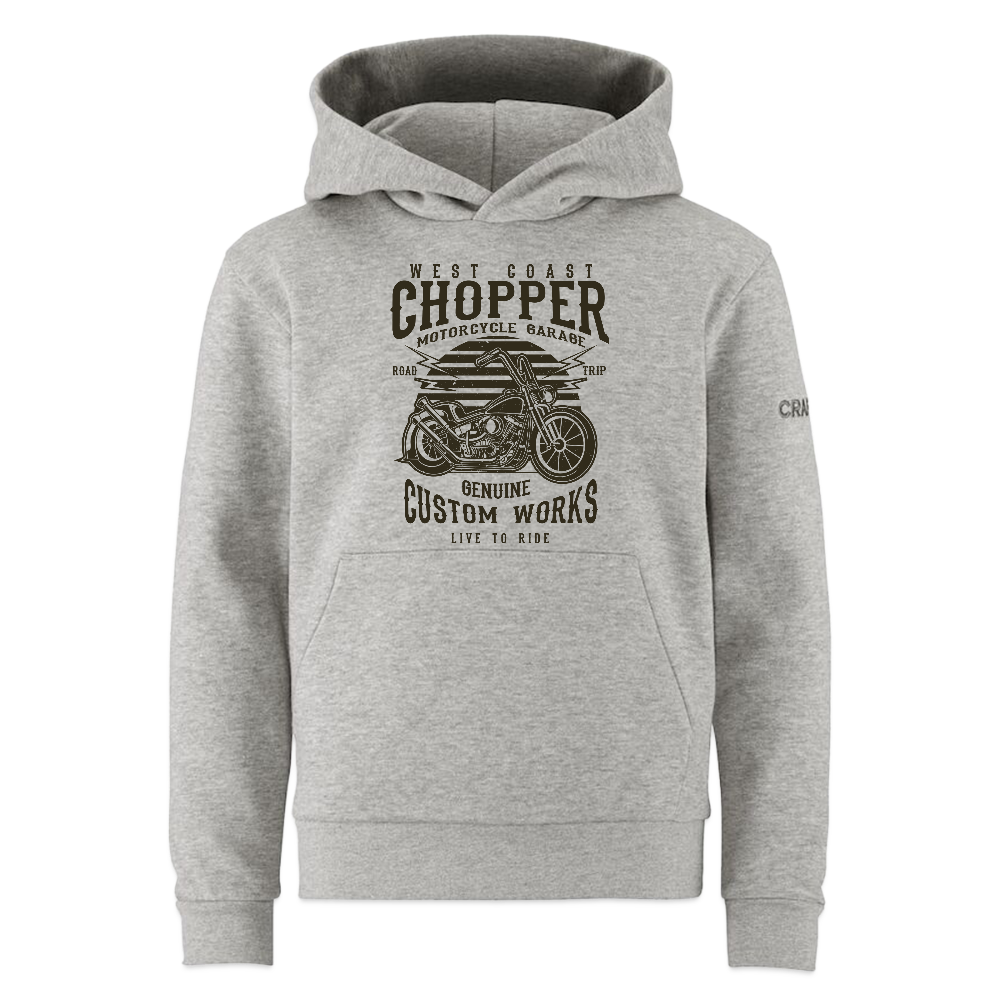 CRAFT Community 2.0 kinderhoodie - grijs gemêleerd