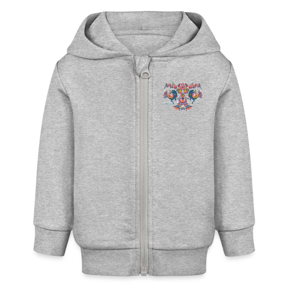 Stanley/Stella Bio zip-hoodie BABY CONNECTOR - grijs gemêleerd
