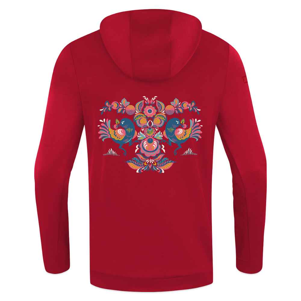 JAKO Ziphoodie Pro Casual - donkerrood
