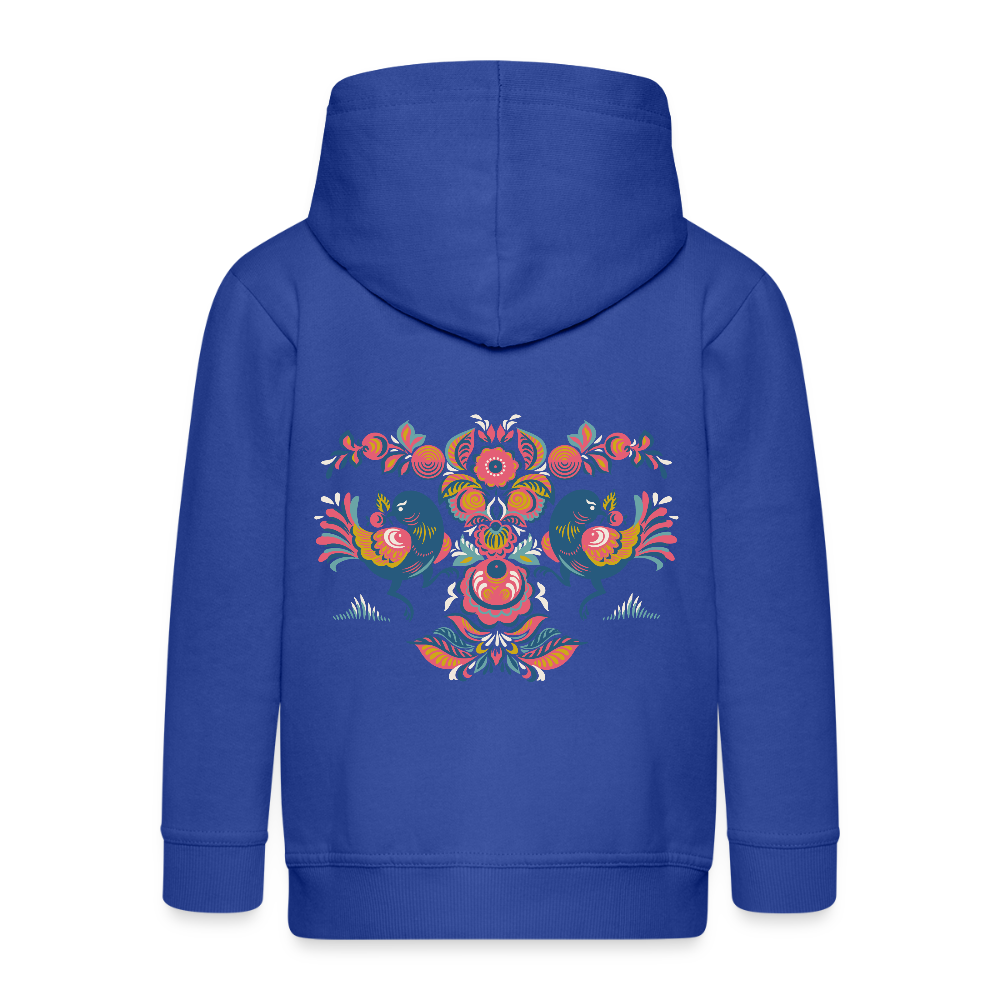 Kinderen Premium jas met capuchon - koningsblauw